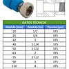 Adaptador Hembra Polipropileno Fusión Con Tuerca Loca