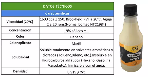 Sellador Eterna A 53 - Eficiencia Y Resistencia