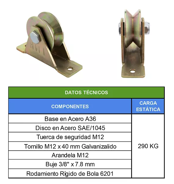 Polea 2-1/2" Perfil De V Con Rodamiento