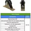 Polea Antidesgaste De 3" Guaya De 3/8" Con Doble Rodamiento