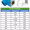 Codo Polipropileno Inserto Metálico/ Rosca Hembra- 90°