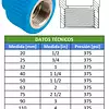 Hembra Polipropileno Inserto Metálico Reducida - Resistente