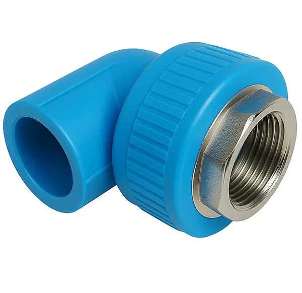 Codo Polipropileno Inserto Metálico/ Rosca Hembra- 90°