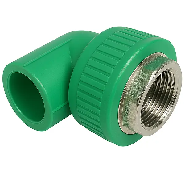 Codo Polipropileno Inserto Metálico/ Rosca Hembra- 90°