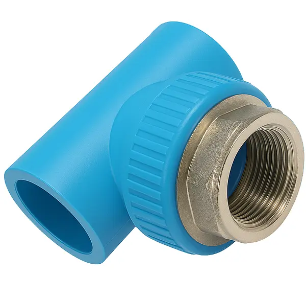 Tee Polipropileno Fusión Inserto Metálico Hembra- Conector