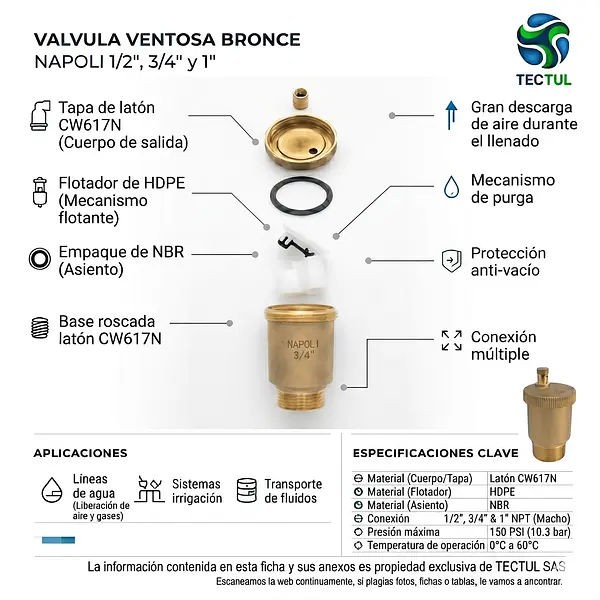Ventosa Bronce