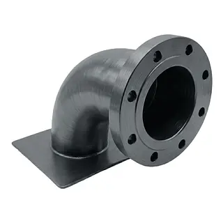 Codo Antivortice Acero Al Carbon
