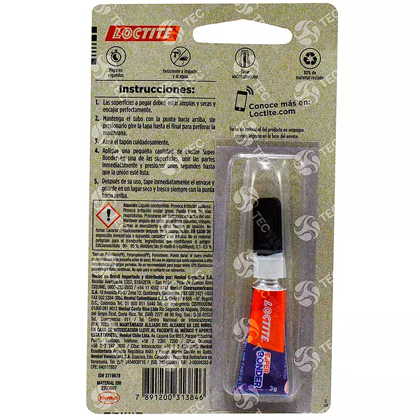 Loctite Pegante Instantáneo - Secado Rápido Y Resistente