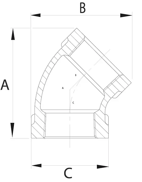Codo 45° Galvanizado