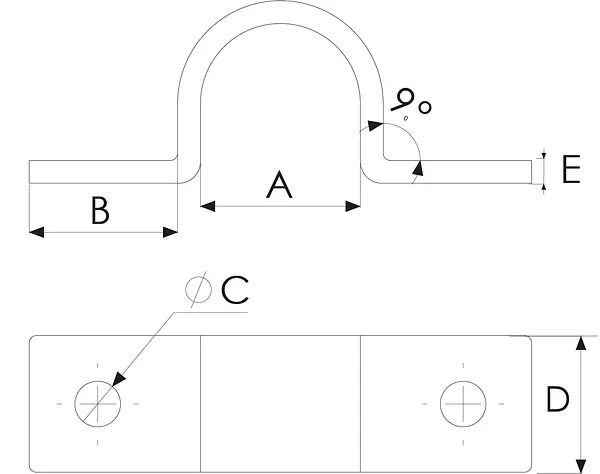 Abrazadera Omega Galvanizada