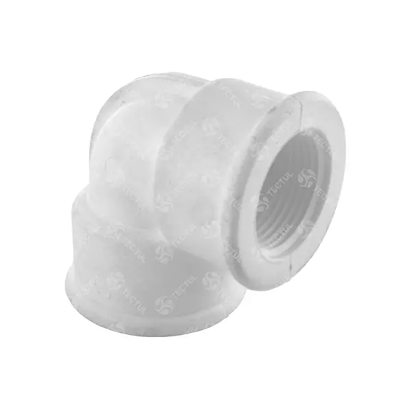 Codo Polipropileno Blanco Roscado