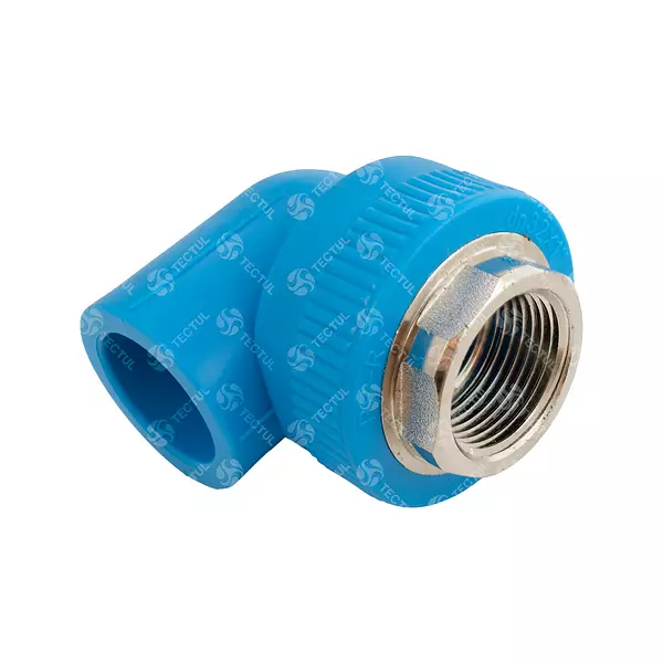 Codo Polipropileno Inserto Metálico/ Rosca Hembra- 90°