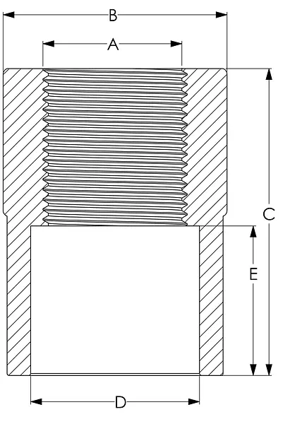Hembra Pvc Presión Roscar