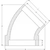 Semicodo Pvc Sanitario Cxe