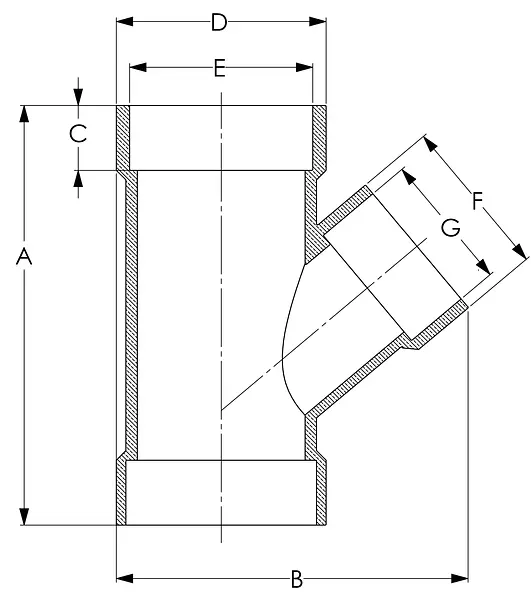 Yee Reducida Pvc Sanitario