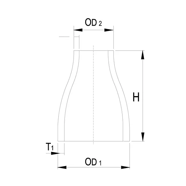 Concéntrica Inoxidable Soldar Sch 40