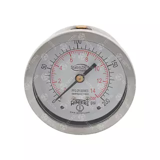 Manómetro Caja Acero Inoxidable 4", Conexión Trasera 1/2" Np