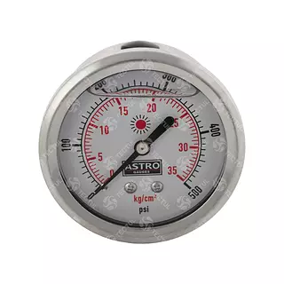 Manómetro Total Acero Inoxidable 4", Conexión Trasera 1/2" N