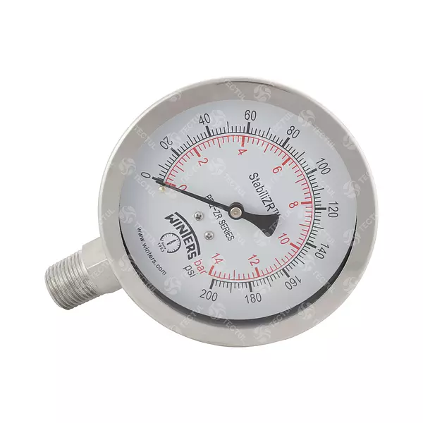 Manómetro Total Acero Inoxidable 4", Conexión Vertical 1/2"