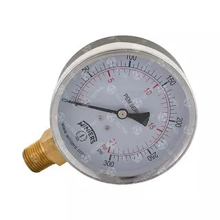 Manómetro Caja Negra 2.5", Conexión Vertical 1/4" Npt De Bro