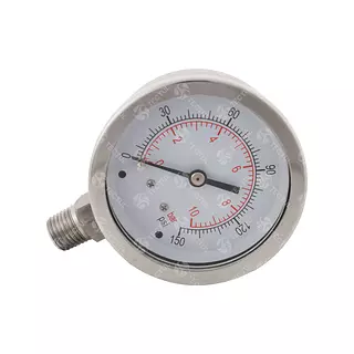 Manómetro Total Acero Inoxidable 6", Conexión Vertical 1/2"